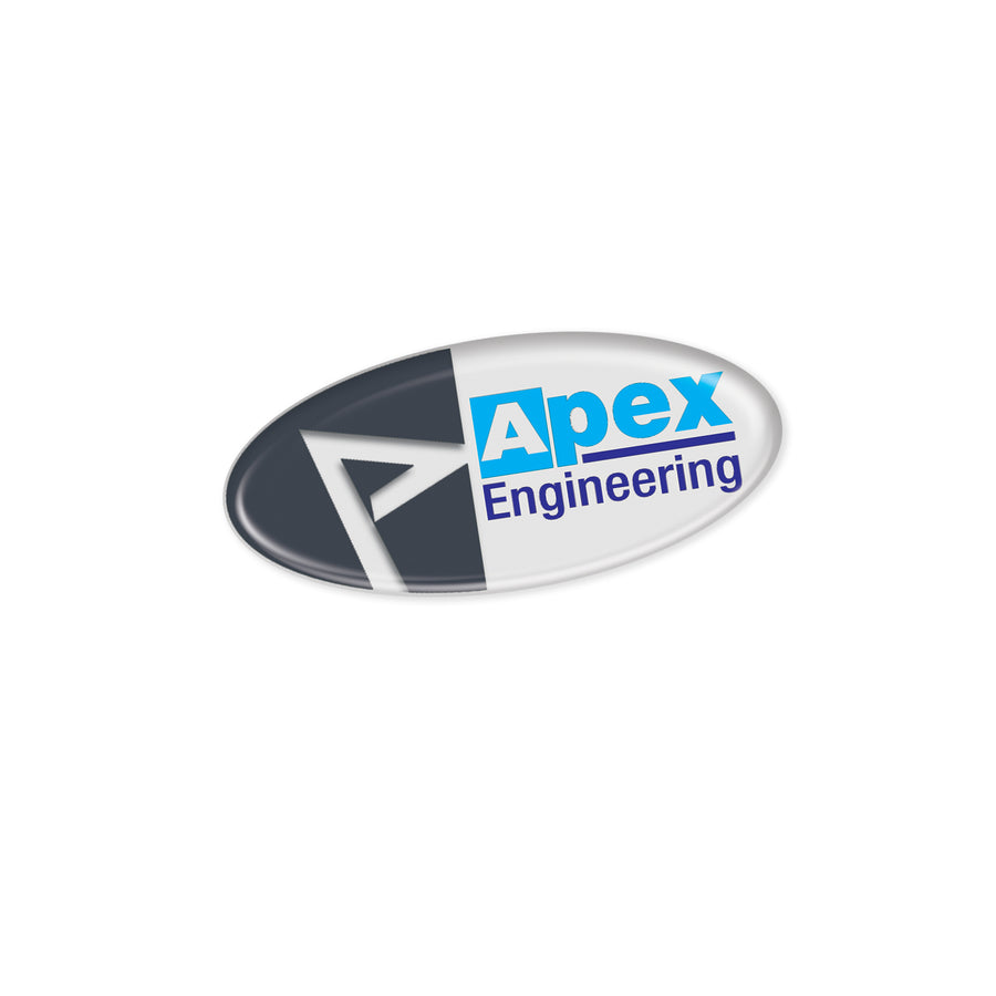 Apex Resin Coated Labels 55 x 24mm - Oval (Clear)