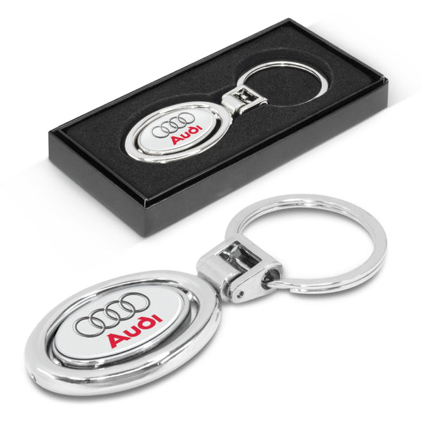 Orbit Spinning Metal Key Ring (Shiny Chrome)