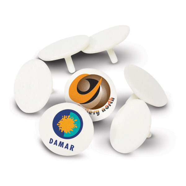 Tee Plastic Golf Ball Marker (White)