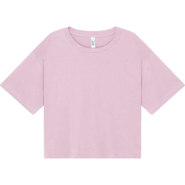 American Apparel 102 Boxy Cropped T-Shirt (Blush)