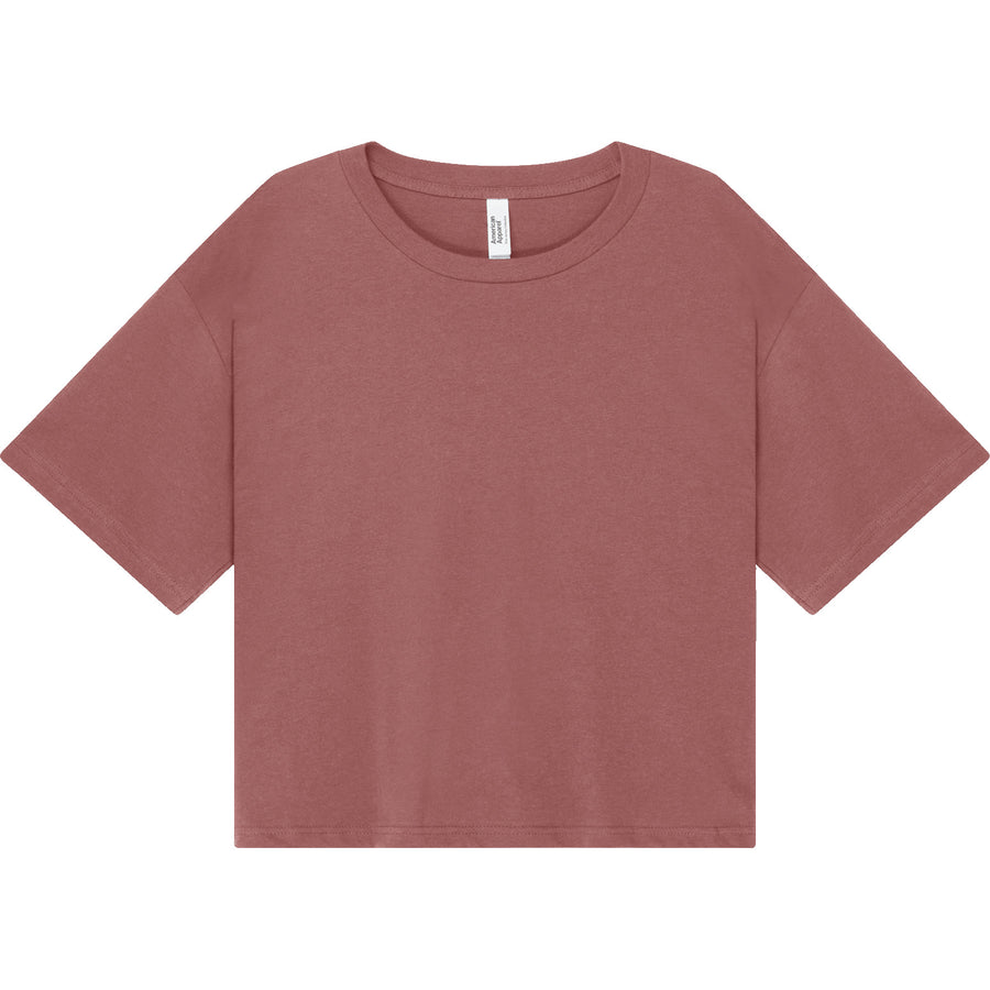 American Apparel 102 Boxy Cropped T-Shirt (Canyon)
