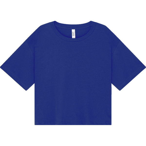 American Apparel 102 Boxy Cropped T-Shirt (Lapis)