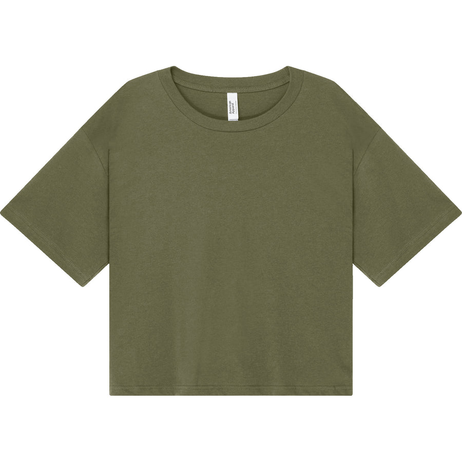 American Apparel 102 Boxy Cropped T-Shirt (Lieutenant)