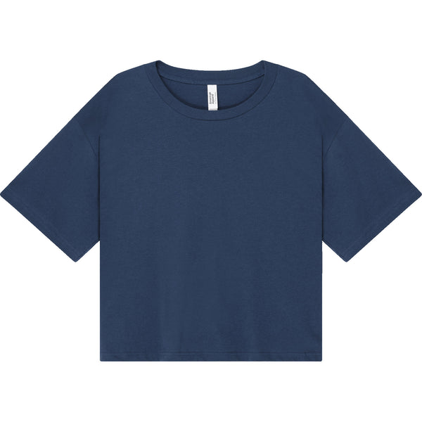 American Apparel 102 Boxy Cropped T-Shirt (Sea Blue)