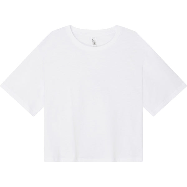 American Apparel 102 Boxy Cropped T-Shirt (White)