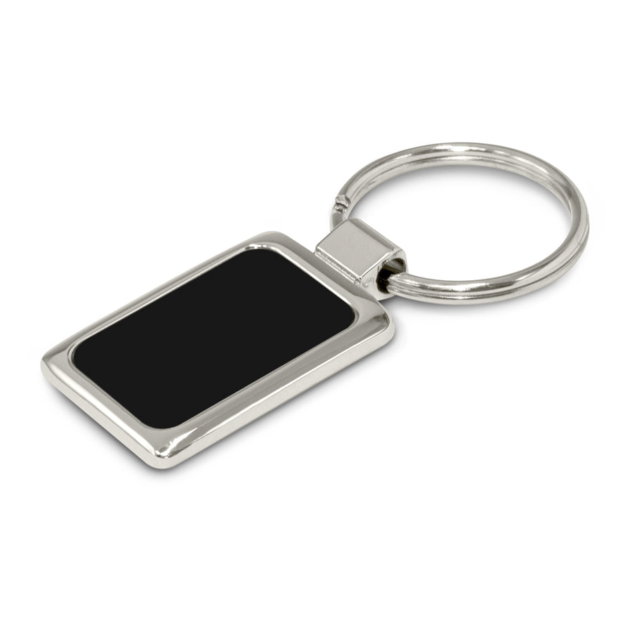 Tack Laser Etch Metal Key Ring (Black)