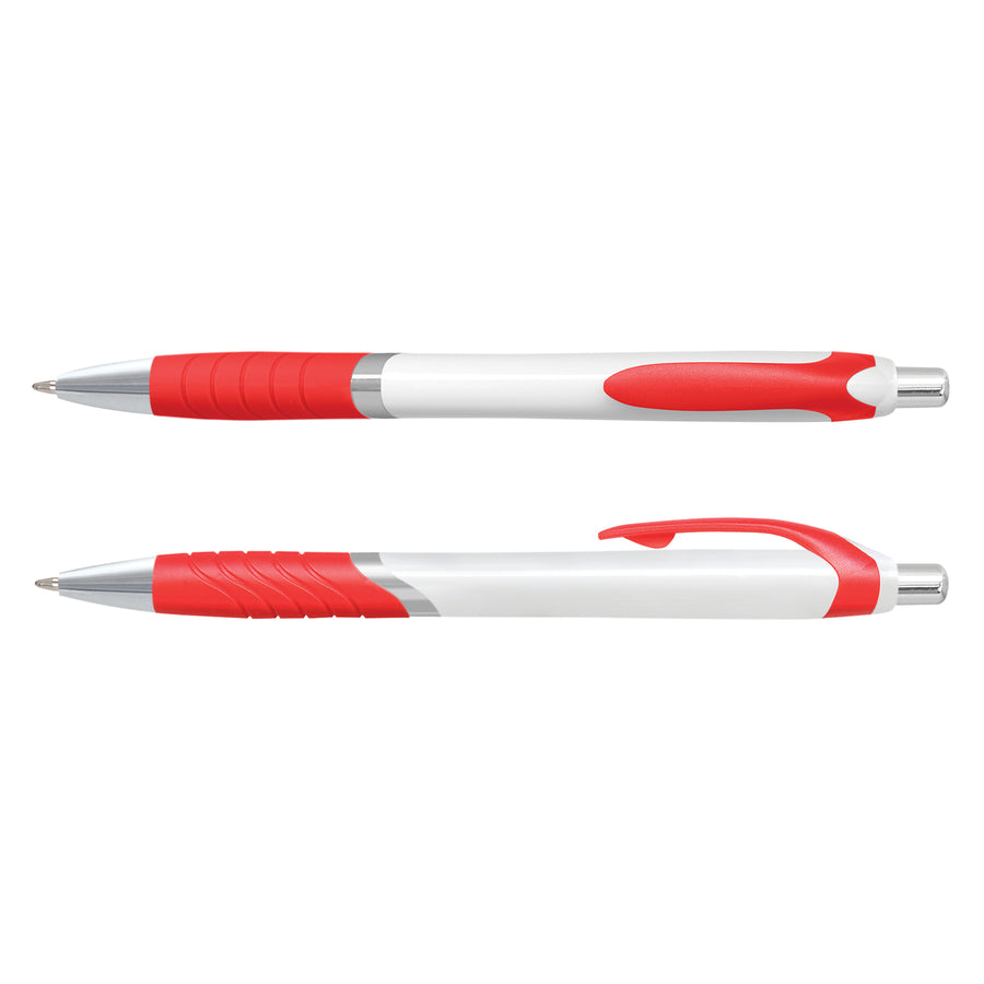 Quartz Jet Pen - White Barrel (Red)