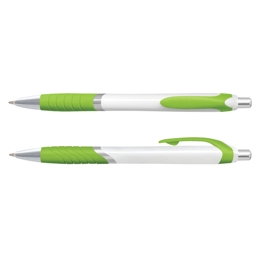 Quartz Jet Pen - White Barrel (Bright Green)