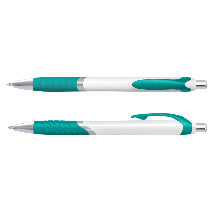 Quartz Jet Pen - White Barrel (Teal)