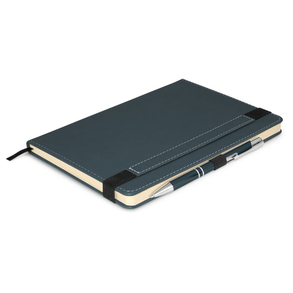 Grain Notebook with Pen (Navy)