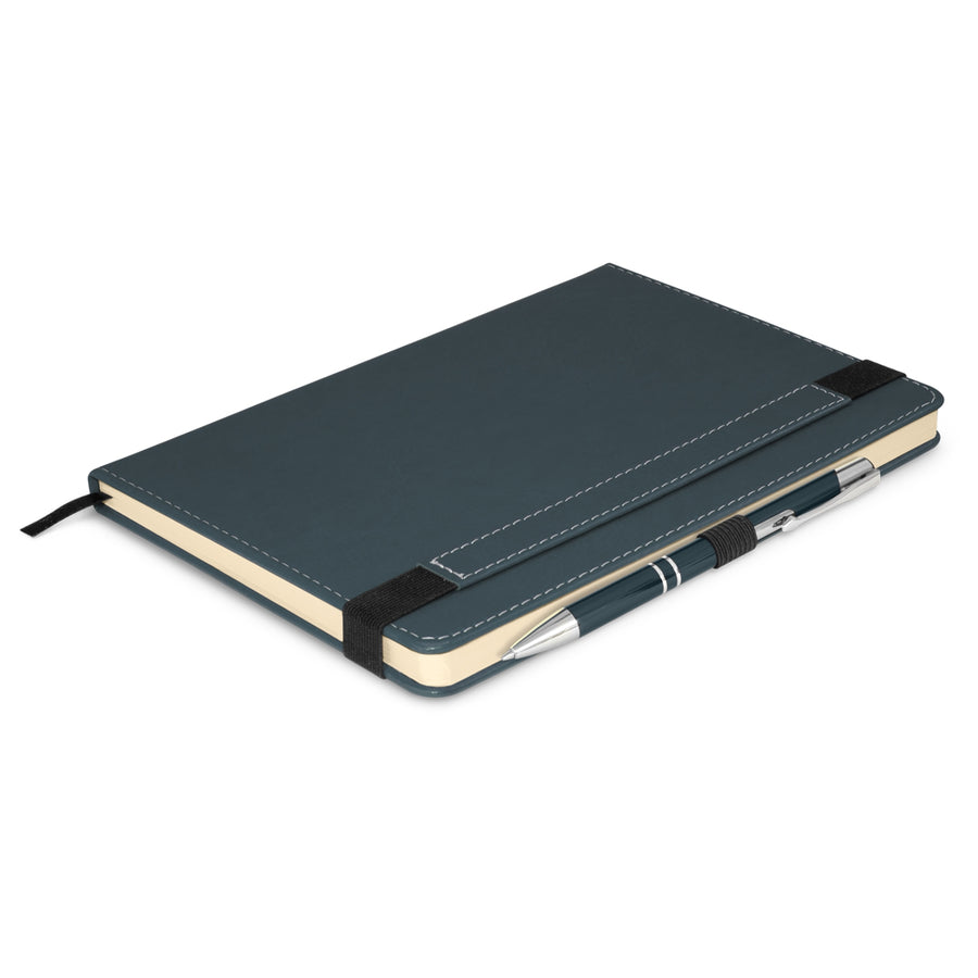 Grain Notebook with Pen (Navy)