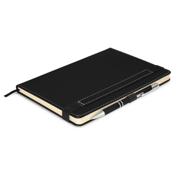 Grain Notebook with Pen (Black)