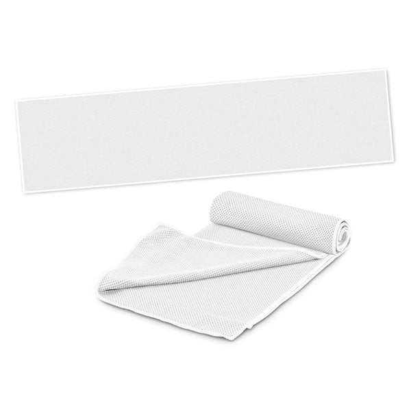 Shore Premium Cooling Towel - Full Colour - Pouch (White)