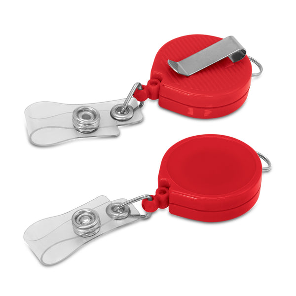Clip Retractable ID Holder (Red)