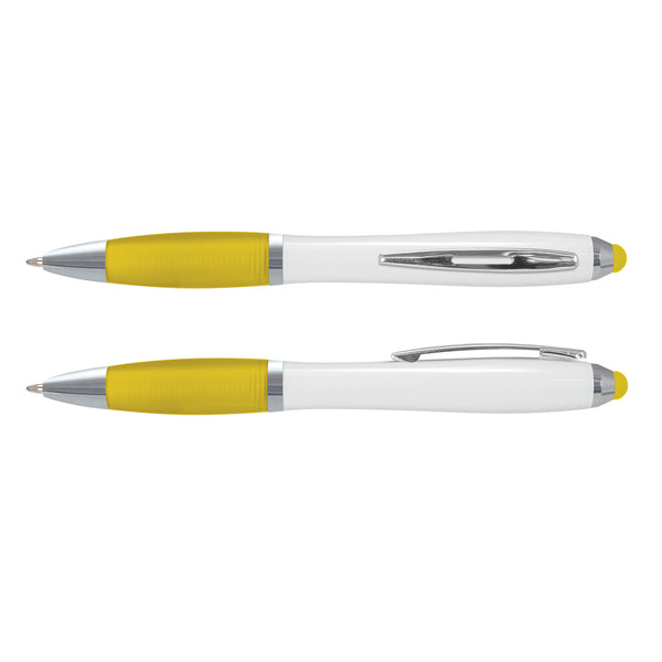 Slate Stylus Pen - White Barrel (Yellow)
