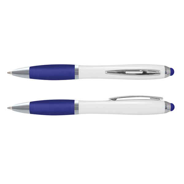 Slate Stylus Pen - White Barrel (Dark Blue)