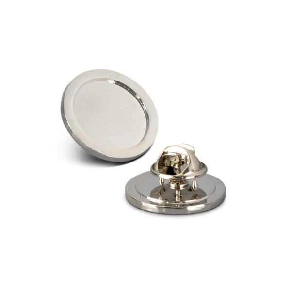 Crest Lapel Pin - Round Small (Silver)