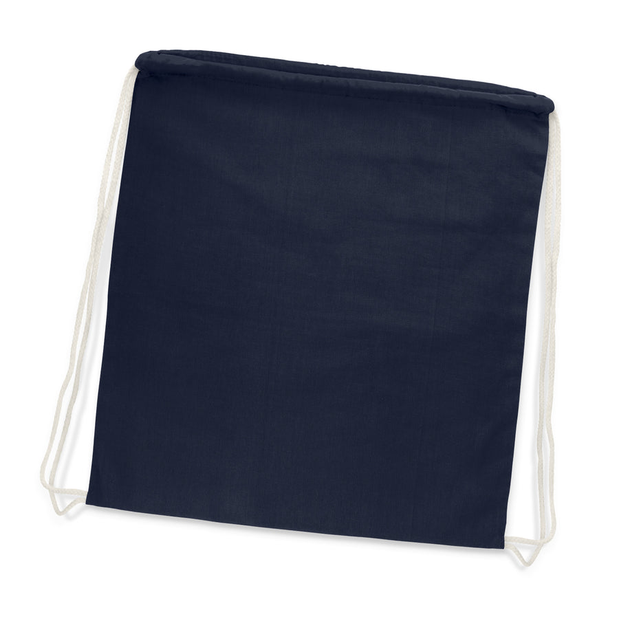 Canvas Cotton Drawstring Backpack (Navy)