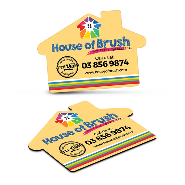 Estate Fridge Magnet 70 x 50mm - House Shape (White)