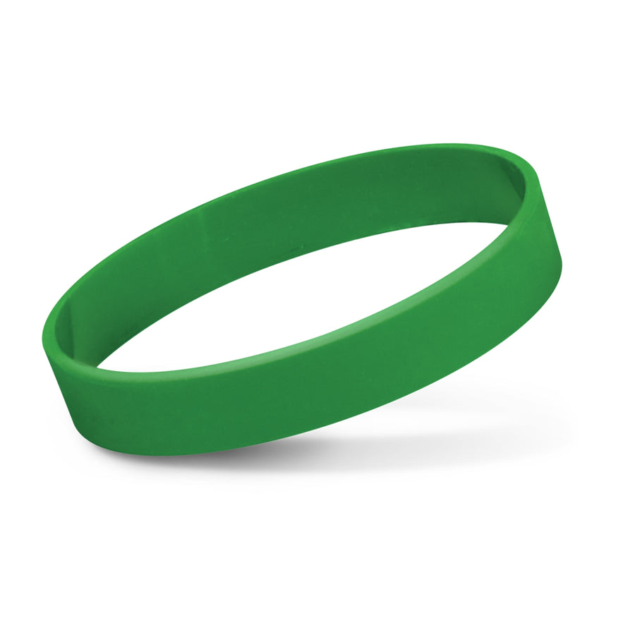 Silicone Silicone Wrist Band - Debossed (Dark Green)