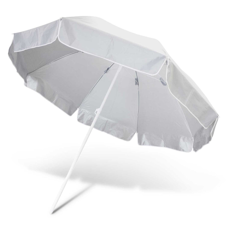 Canopy Beach Umbrella (White/Silver)