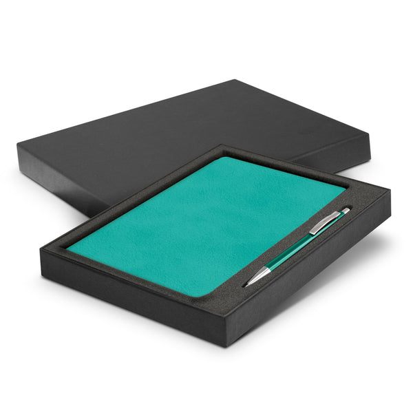 Grain Notebook and Pen Gift Set (Teal)