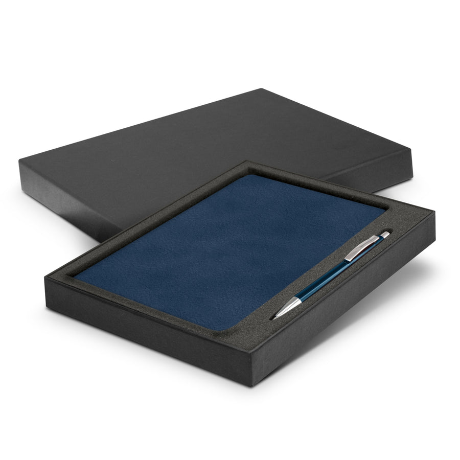 Grain Notebook and Pen Gift Set (Navy)