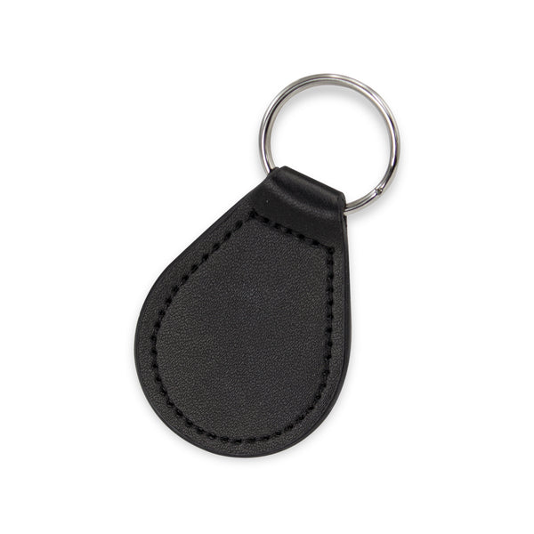 Ashford Leather Key Ring - Round (Black)