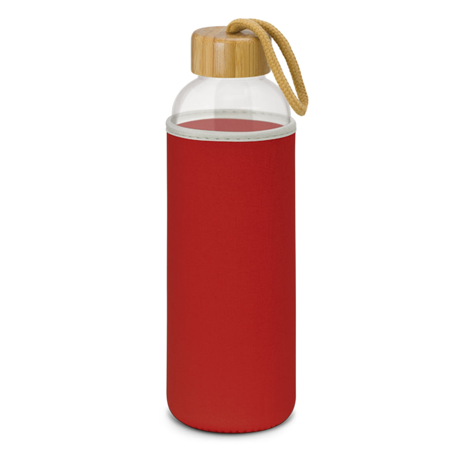 Tasman Glass Bottle - Neoprene Sleeve (Red)