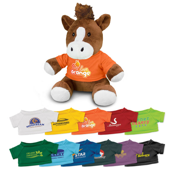 Prairie Horse Plush Toy (T-Shirt: White)