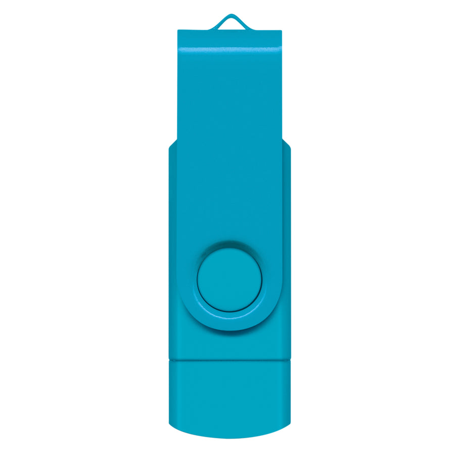 Apex 8GB Dual Flash Drive (Light Blue)