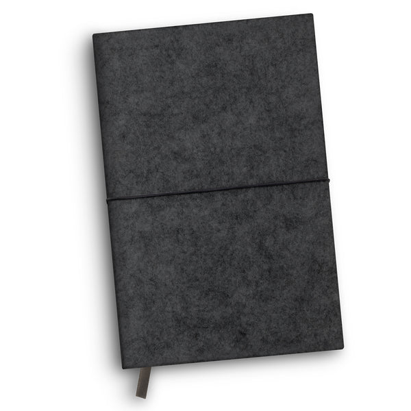 Linen RPET Felt Soft Cover Notebook (Charcoal)