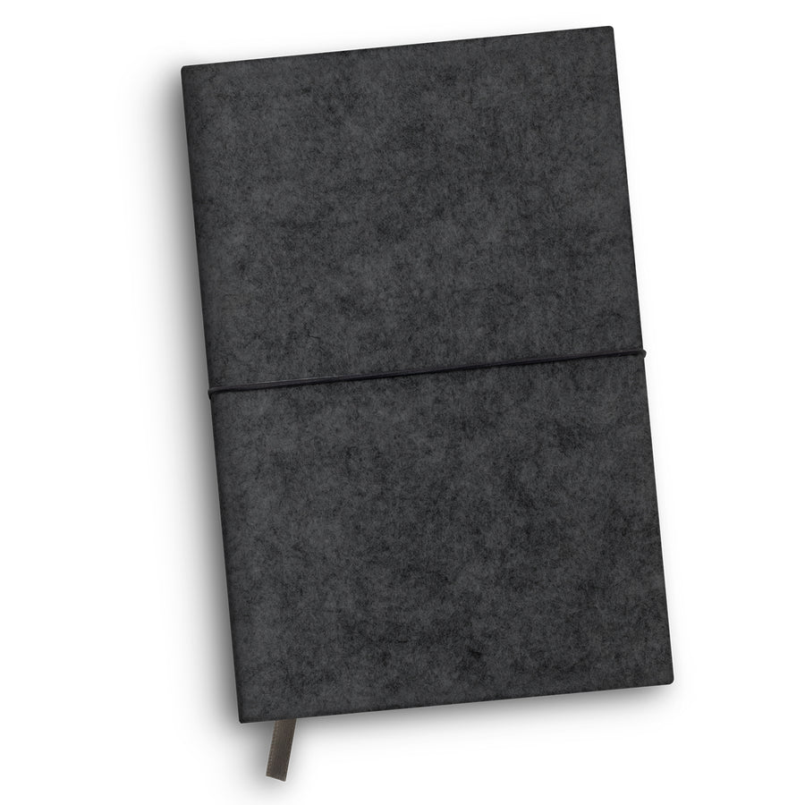 Linen RPET Felt Soft Cover Notebook (Charcoal)