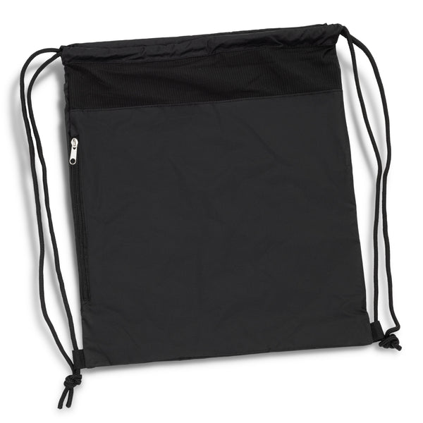 Streak Drawstring Backpack (Black)