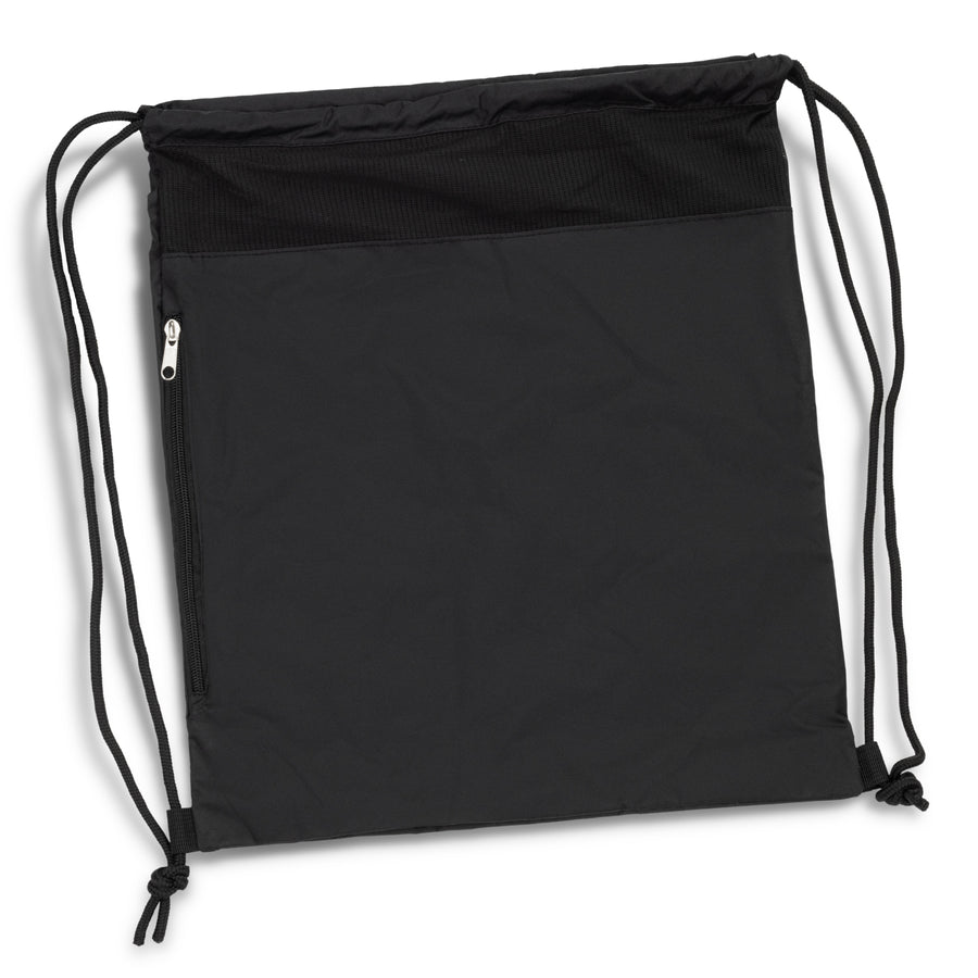 Streak Drawstring Backpack (Black)