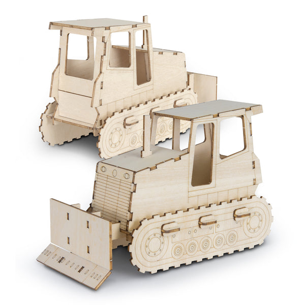 BRANDCRAFT Bulldozer Wooden Model (Natural)