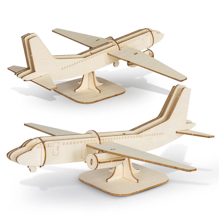 BRANDCRAFT Jet Plane Wooden Model (Natural)