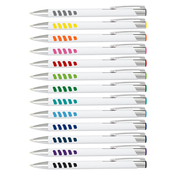 Onyx Grip Pen - White Barrel (White/Kelly Green)