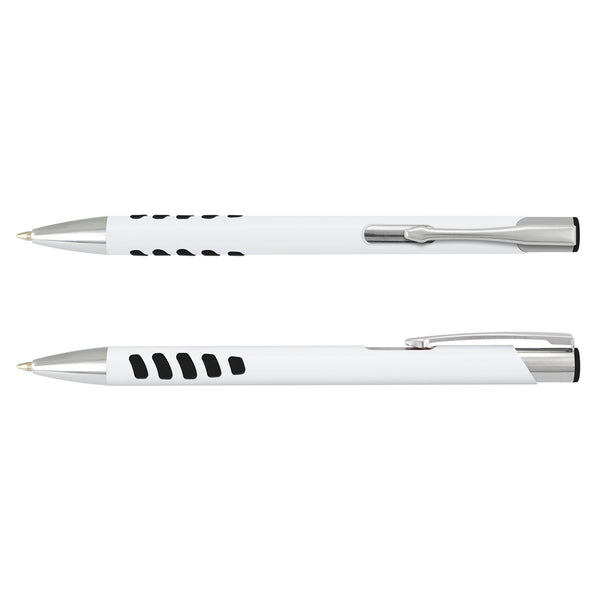 Onyx Grip Pen - White Barrel (White/Black)
