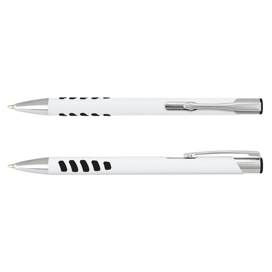 Onyx Grip Pen - White Barrel (White/Black)