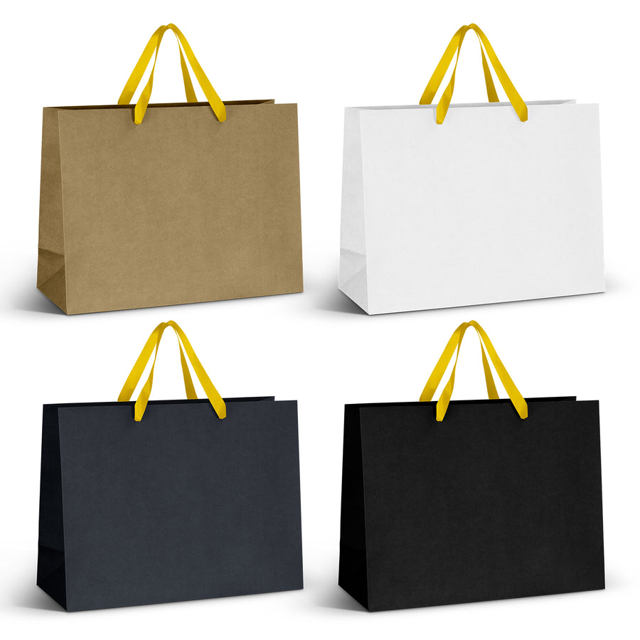 Boutique Extra Large Ribbon Handle Paper Bag (Yellow)
