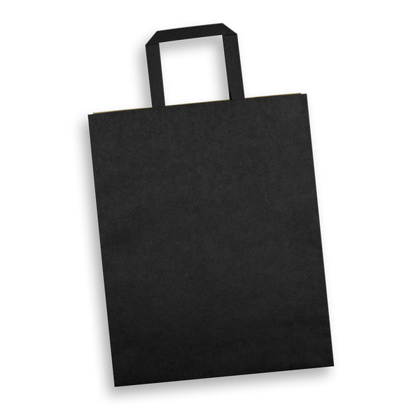 Canvas Large Flat Handle Paper Bag Portrait (Black)