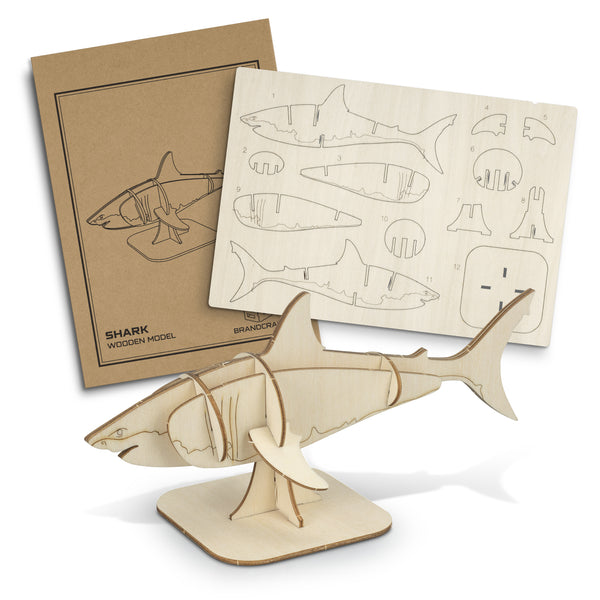 BRANDCRAFT Shark Wooden Model (Natural)