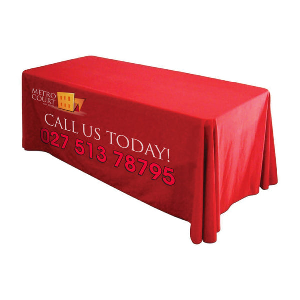 Drape 6 Foot Table Cover Throw (White)