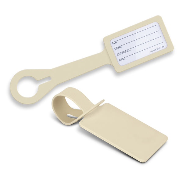Flex Silicone Luggage Tag (Ecru)