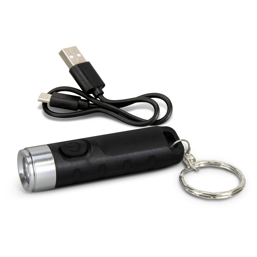 Beacon Rechargeable Torch Key Ring (Black)