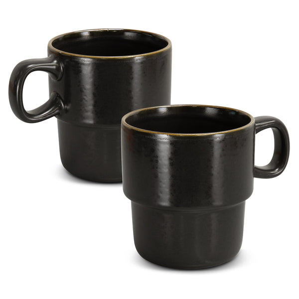 Keepsake Stackable Coffee Cup - Set of 2 (Charcoal)