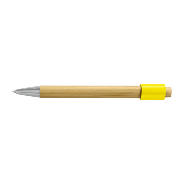Flux Bamboo Spinner Pen (Natural/Yellow)