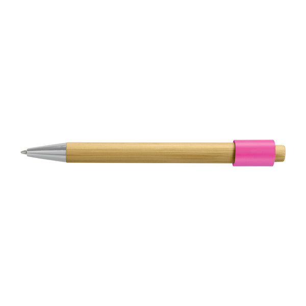 Flux Bamboo Spinner Pen (Natural/Pink)