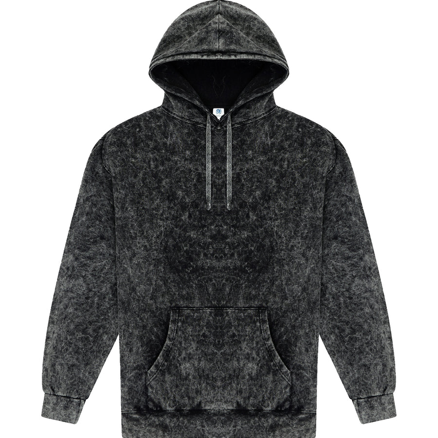 8300 Colortone Mineral Wash Pullover Hoodie (Black)
